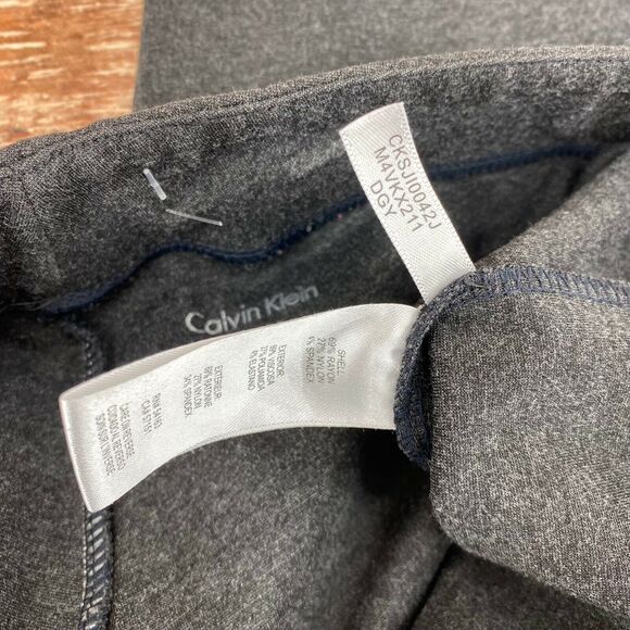 Calvin Klein Womens Power Stretch Seamed Compression Legging Sz MD Charcoal Gray - Picture 7 of 8